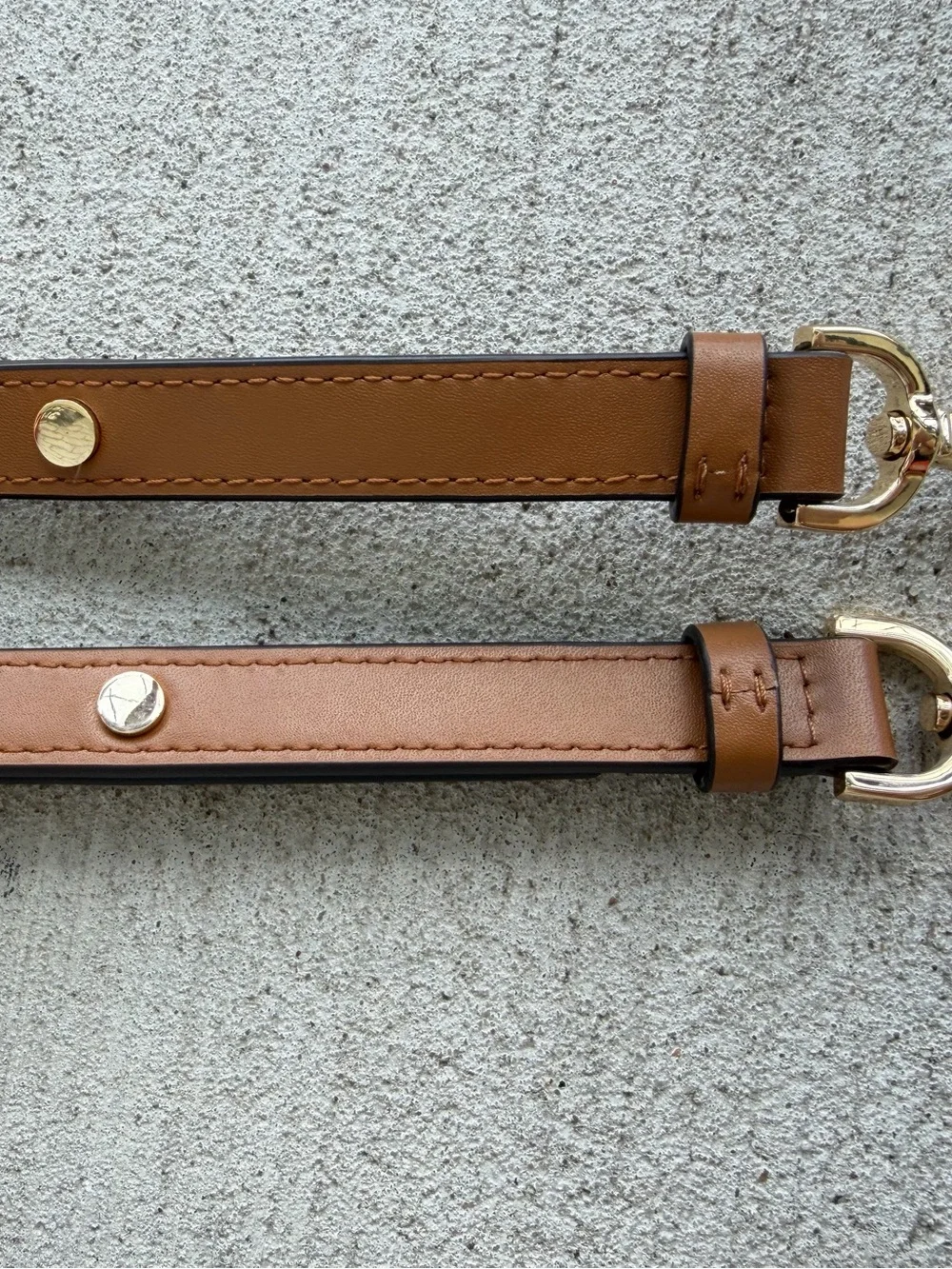 Michael Kors Adjustable Leather Shoulder Crossbody Replacement Strap Brown Gold
